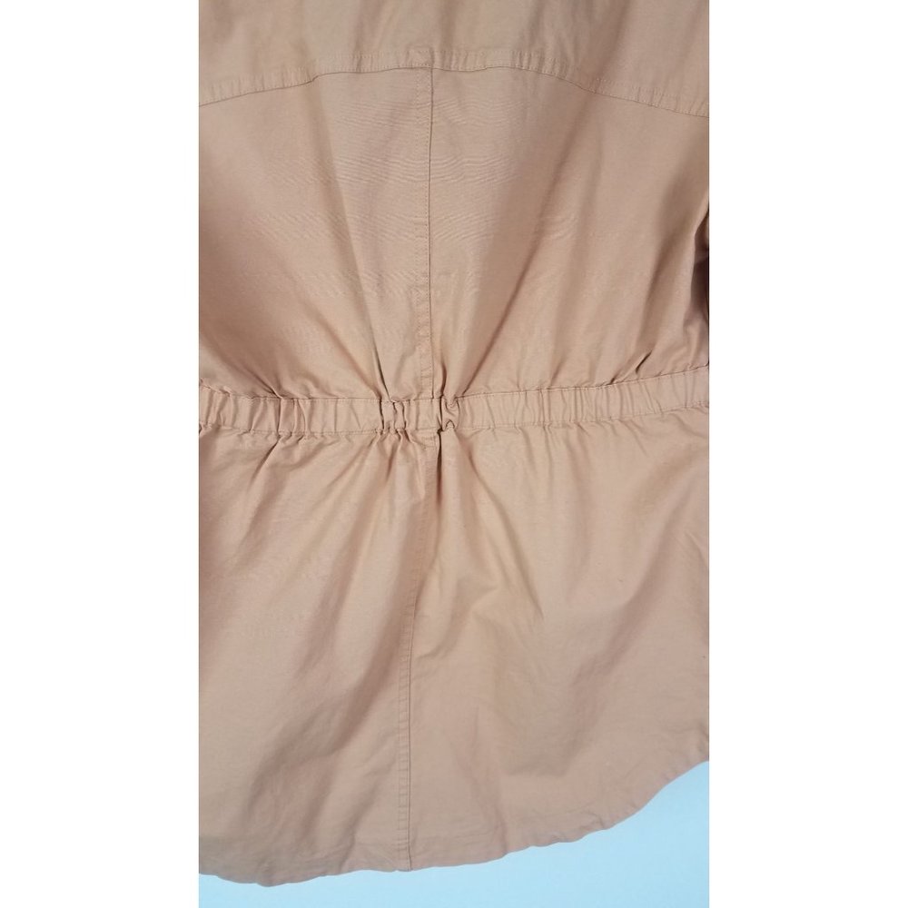 Universal Thread Women's Sz. XS Coral Drawstring Waist Button Up Utility Jacket - Picture 7 of 8